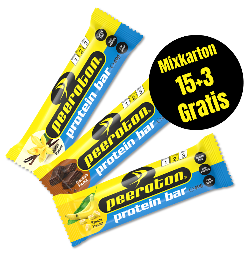 PROTEINBAR  Protein-Energie Riegel 18x40g - Mixkarton 3 Sorten