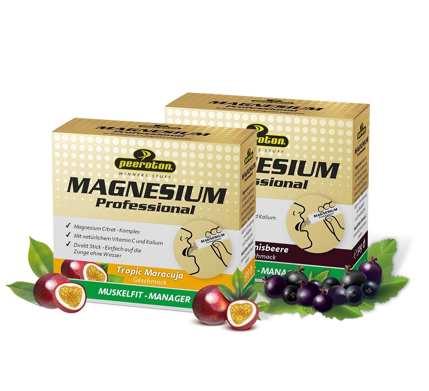 MAGNESIUM Professional Direktsticks Johannisbeere und Tropic Maracuja
