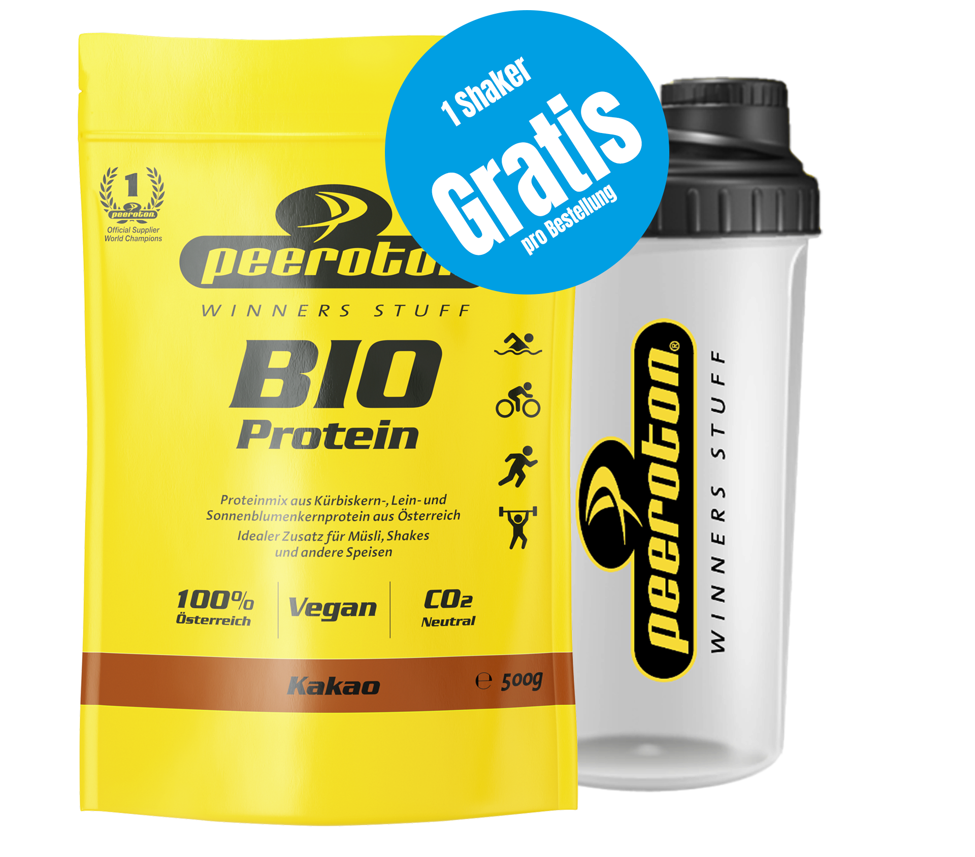 BIO Vegan Protein Pulver Mix 500g Kakao