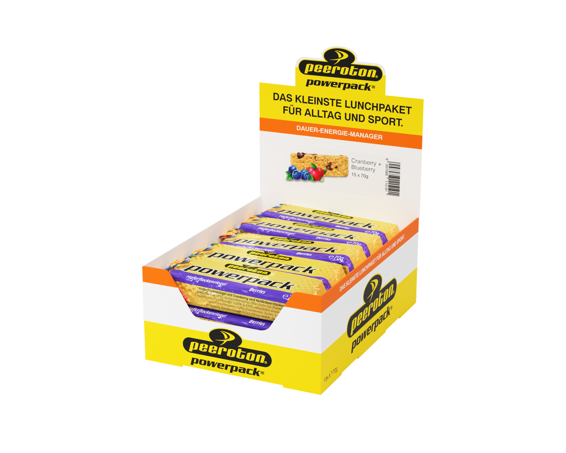 Peeroton POWERPACK Riegel 15x70g